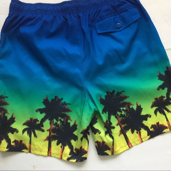 Old Navy Men’s Printed Swim Trunks Size XL Blue - Picture 3 of 8